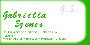gabriella szenes business card